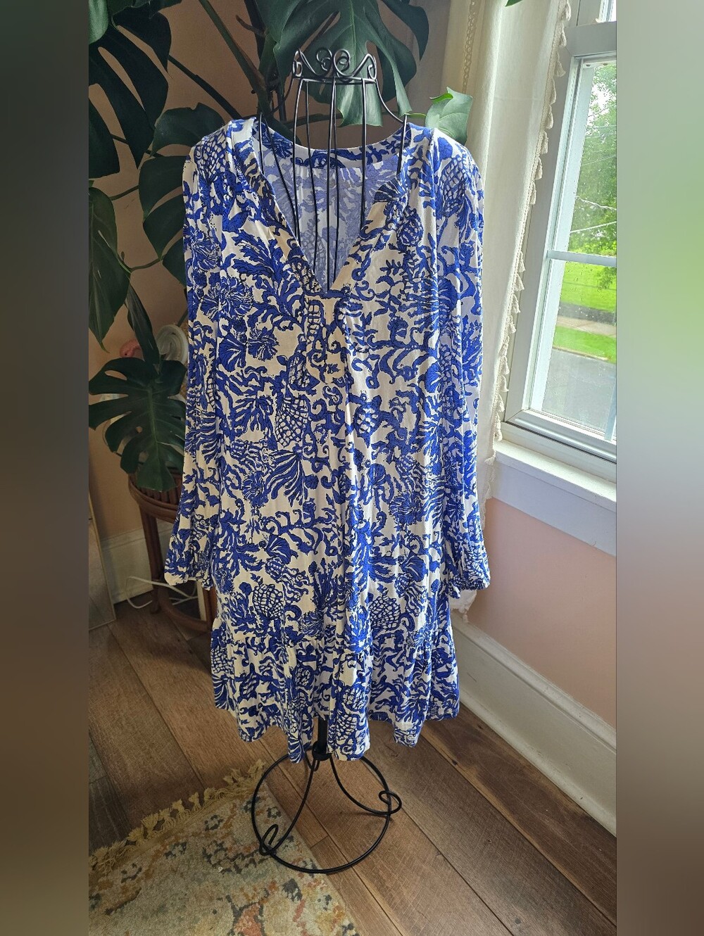 ✨ Lilly Pulitzer Cass Dress | Bonaire Blue Coastal Constellation | Size XL ✨ EUC